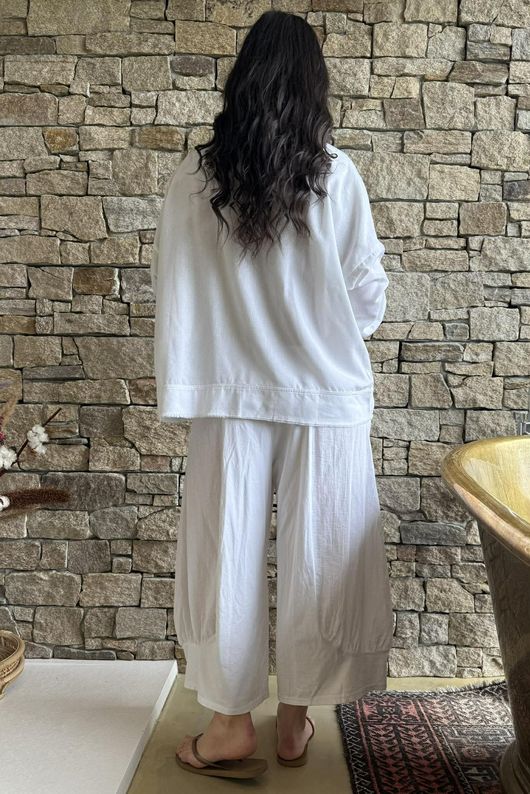 Hippie Shake Linen Blend Shirt Jacket White